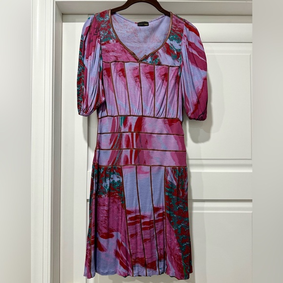 Fendi multicolor Dress with leather inserts. Gorgeous!!